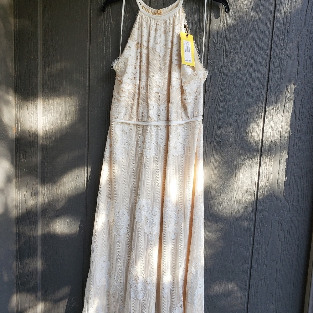 Chelsea & Violet Lace Halter Dress